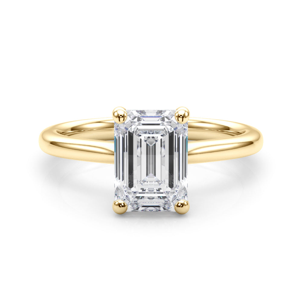 Emerald Cut Solitaire Engagement Ring