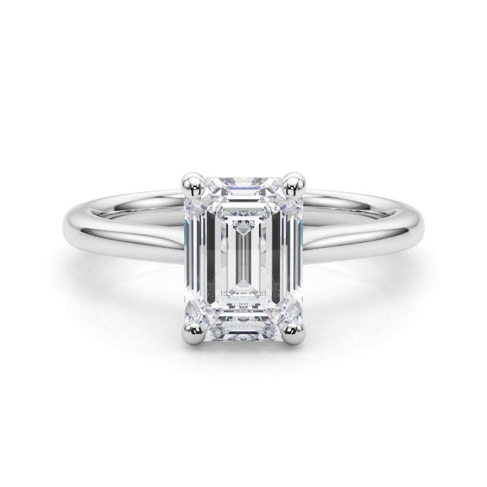 Emerald Cut Solitaire Engagement Ring