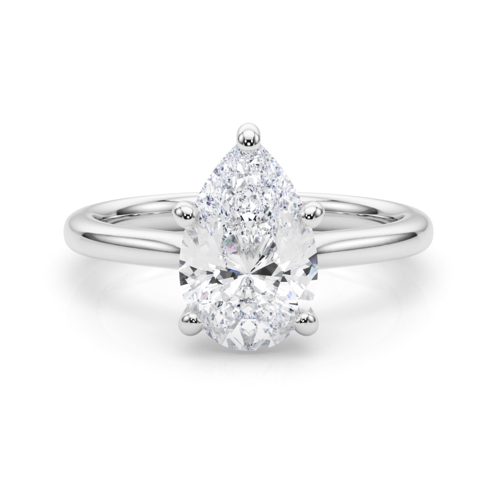 Pear Shape Solitaire Engagement Ring