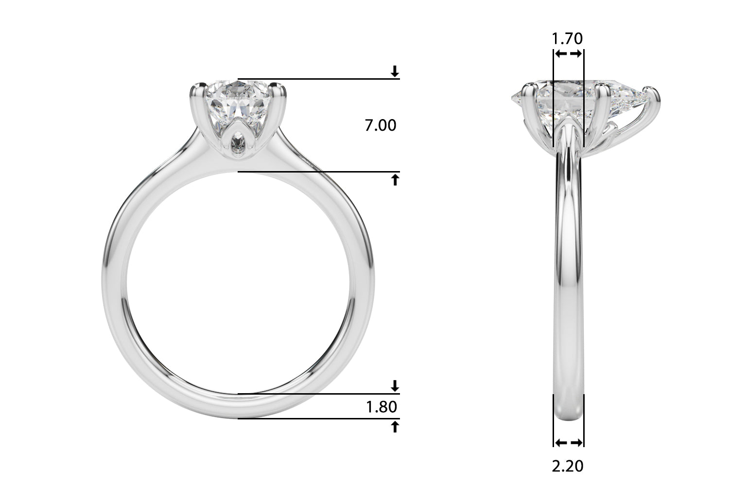 Pear Shape Solitaire Engagement Ring