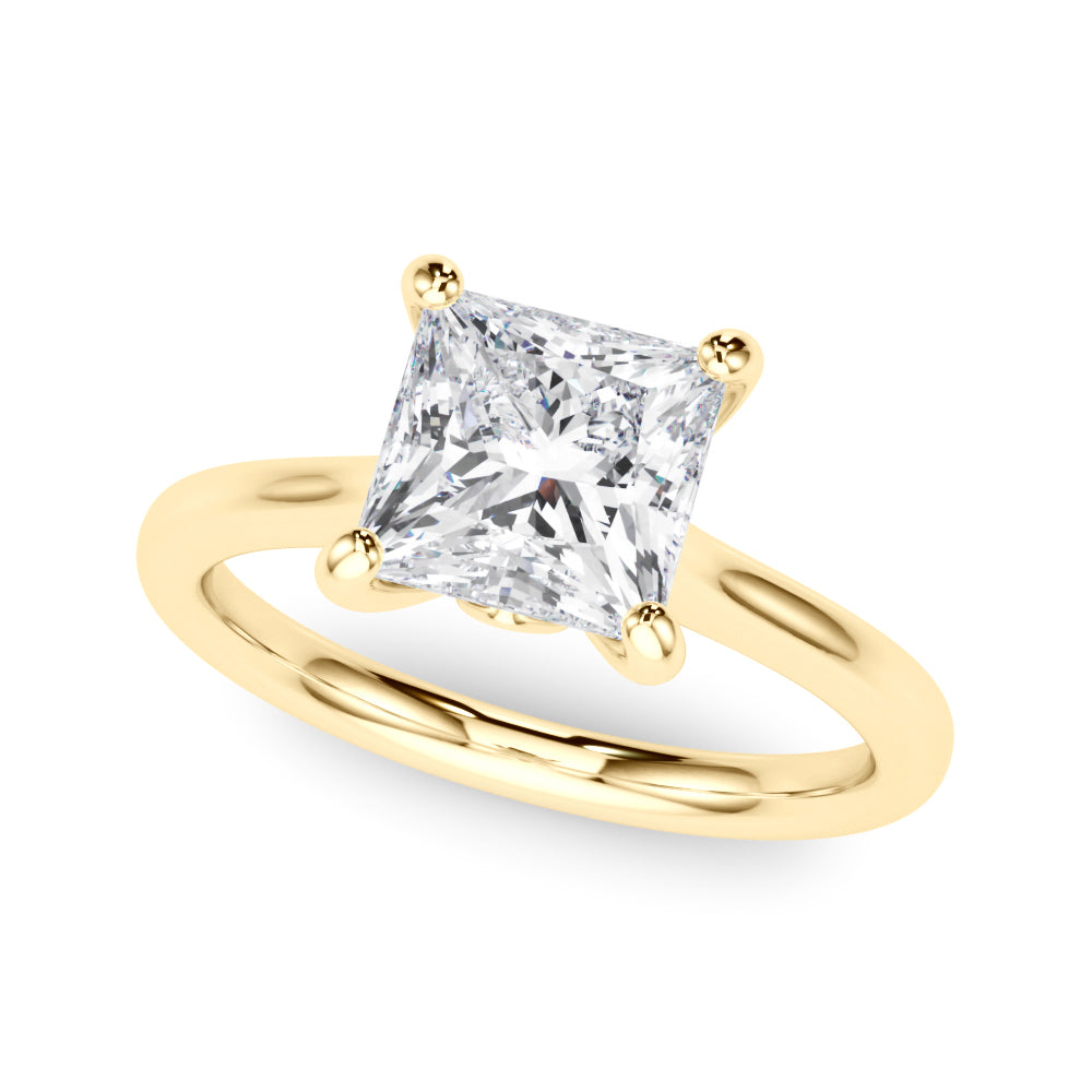 Square Princess Cut Diamond Solitaire Engagement Ring · 0.75 ct tw