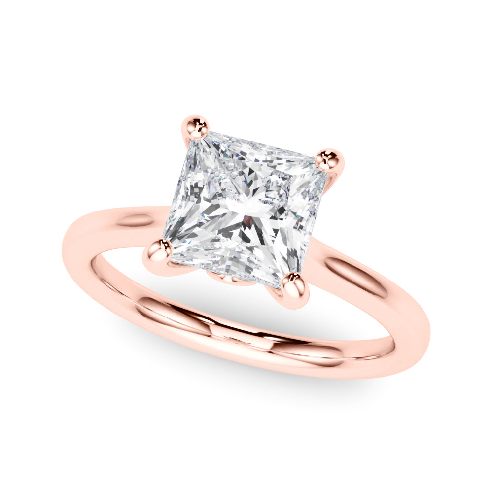 Square Princess Cut Diamond Solitaire Engagement Ring · 0.75 ct tw