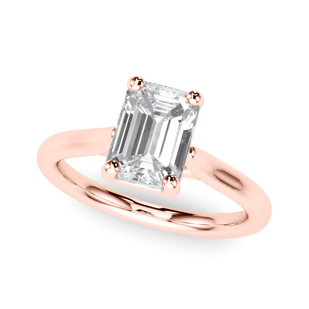 Emerald Cut Diamond Solitaire Engagement Ring · 0.90 ct tw