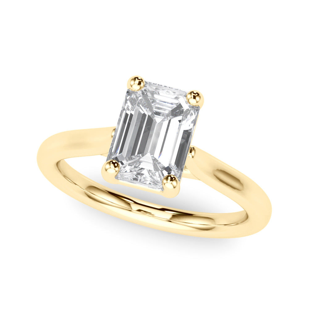 Emerald Cut Solitaire Engagement Ring
