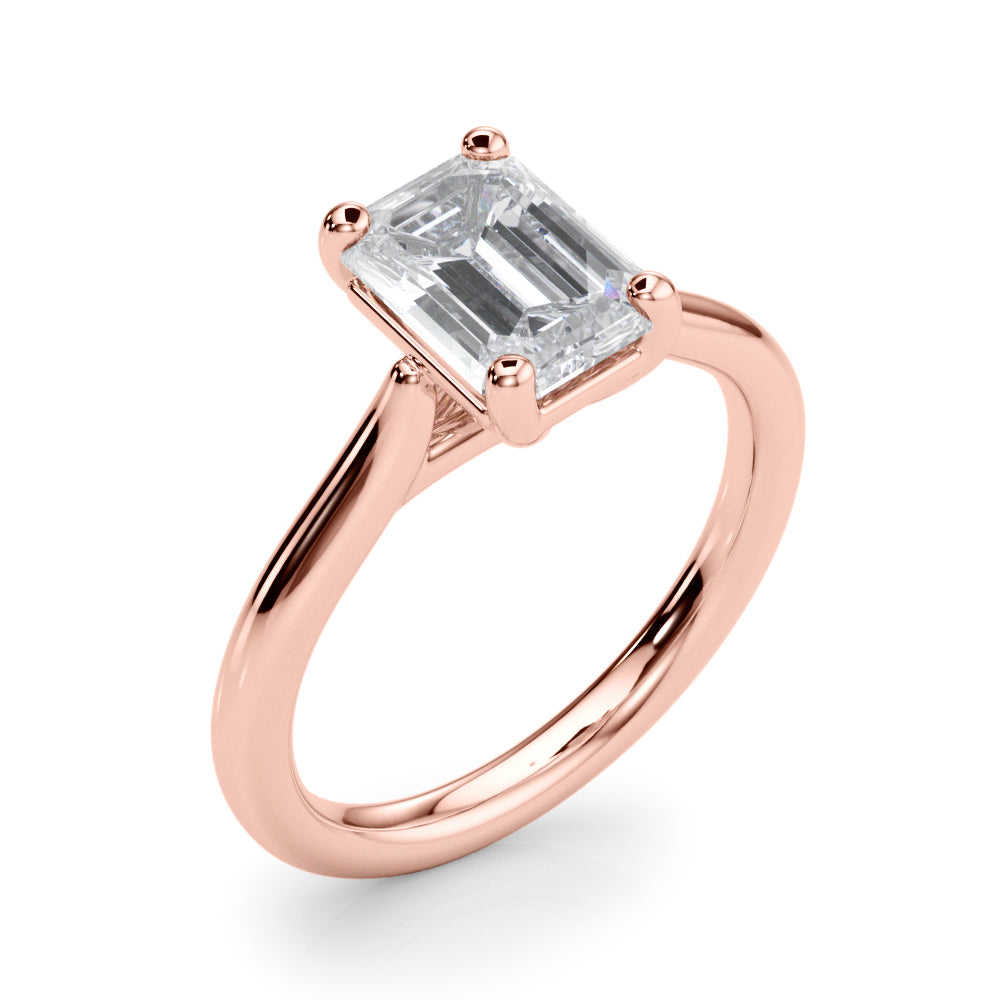 Emerald Cut Solitaire Engagement Ring