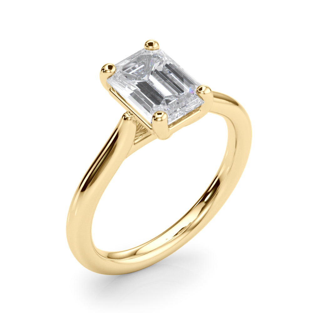 Emerald Cut Solitaire Engagement Ring
