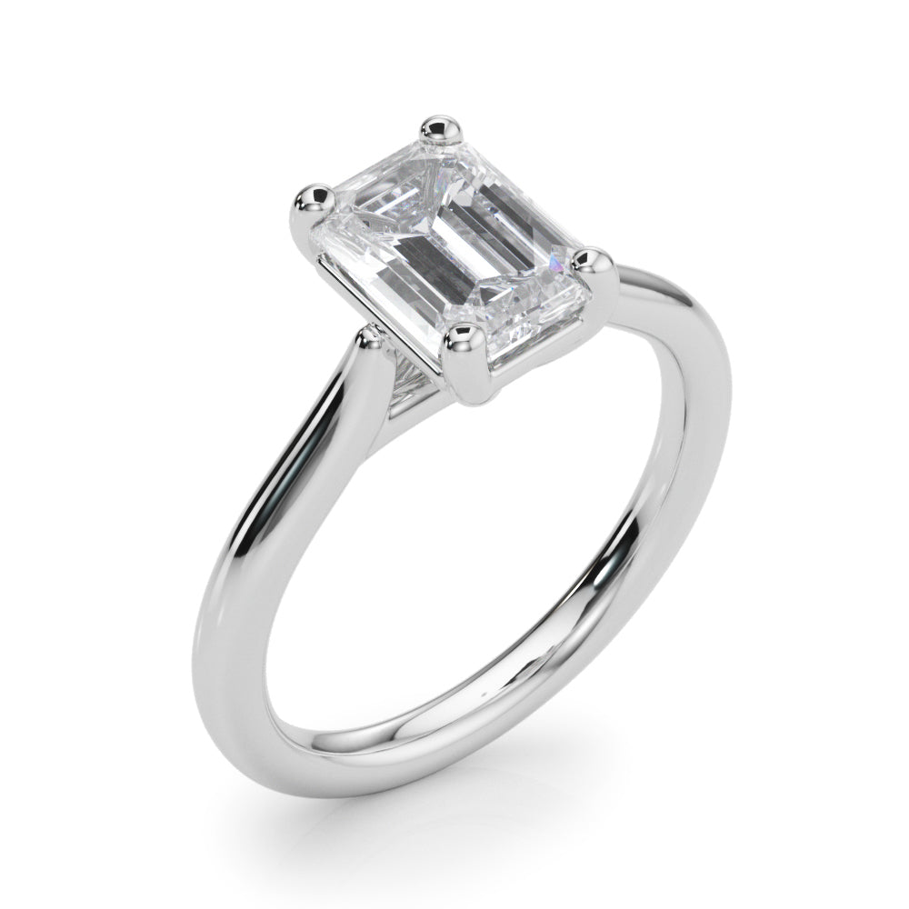 Emerald Cut Solitaire Engagement Ring
