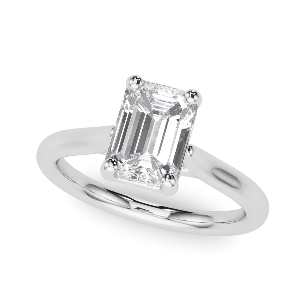 Emerald Cut Solitaire Engagement Ring