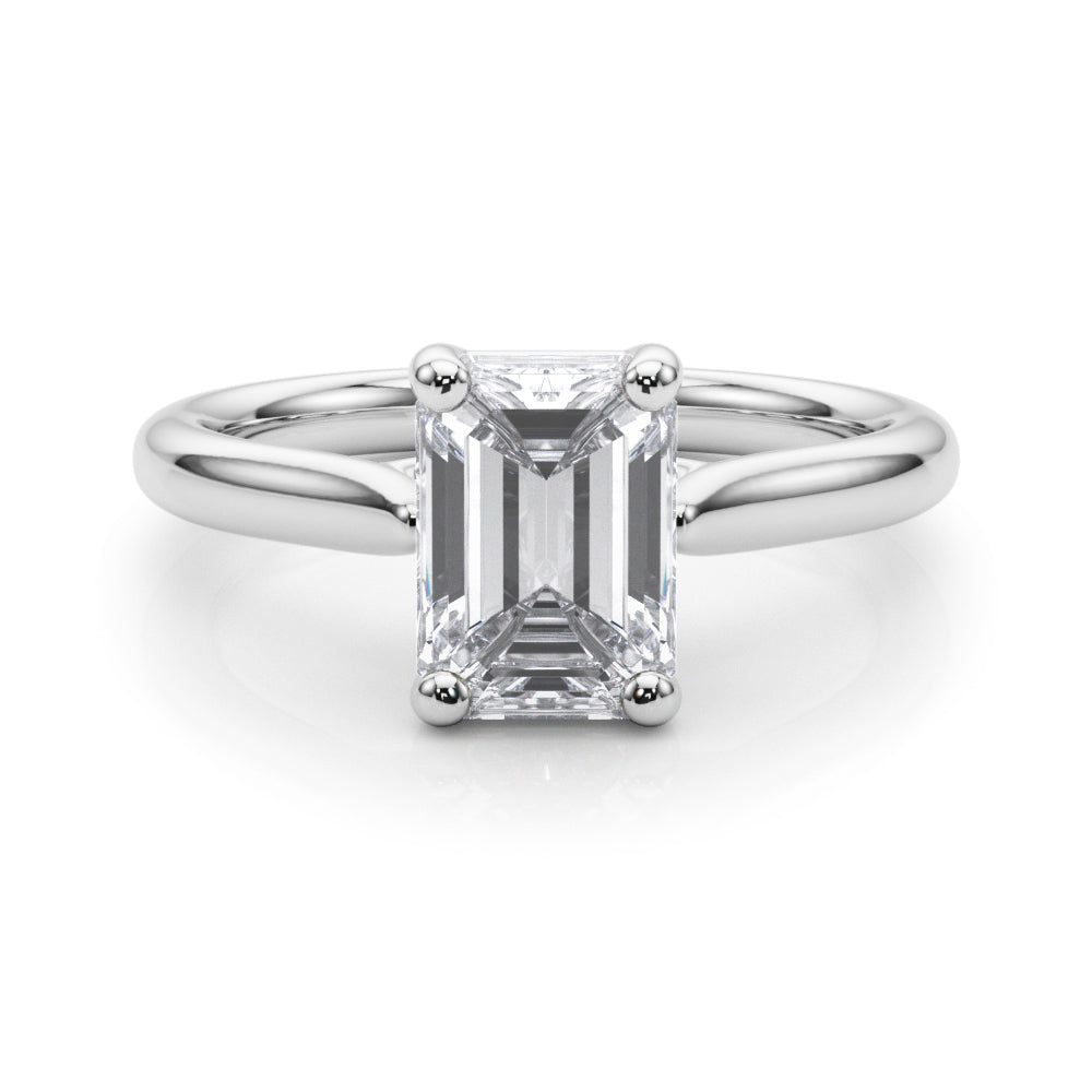 Emerald Cut Solitaire Engagement Ring