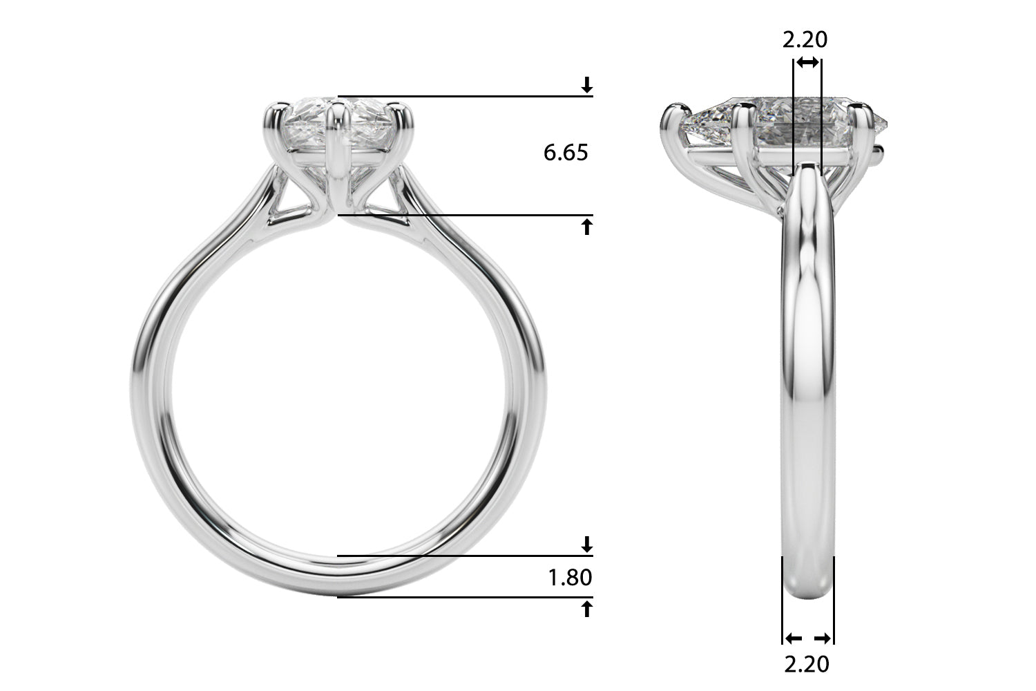 Pear Shape Solitaire Engagement Ring