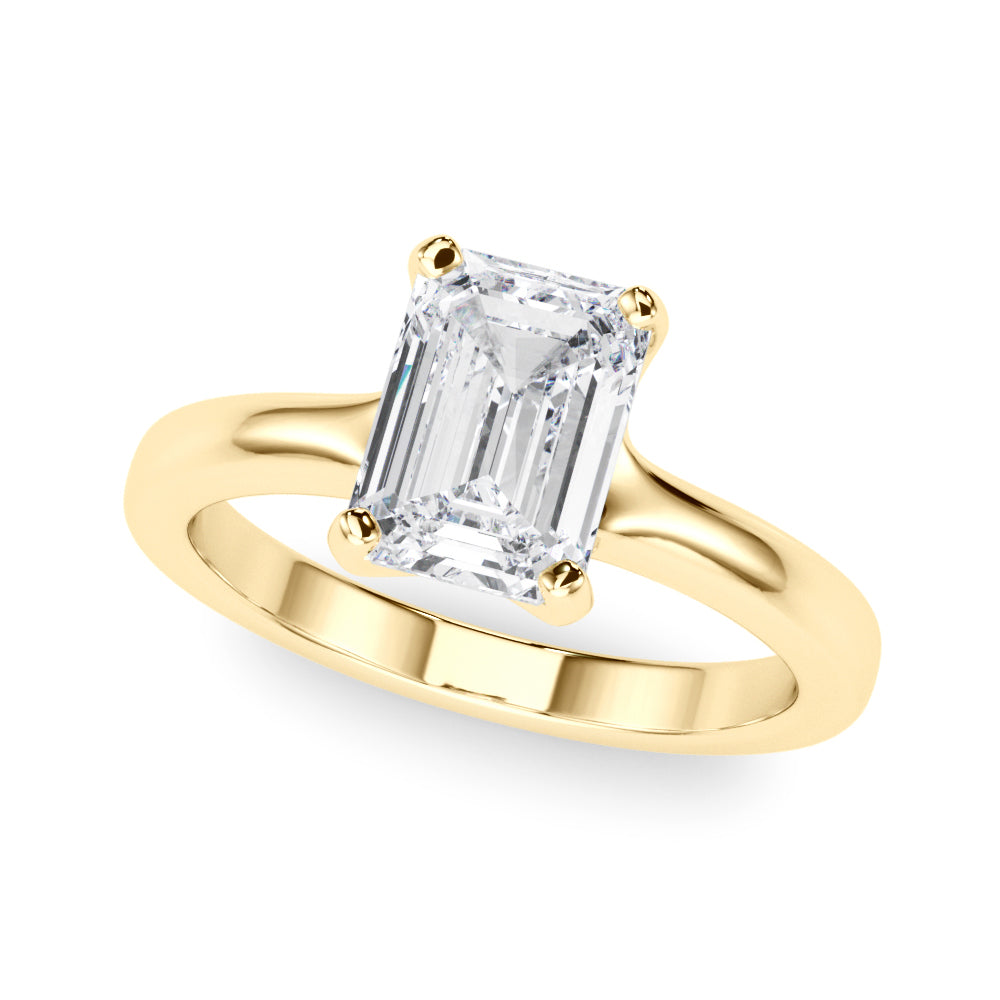 Emerald Cut Solitaire Engagement Ring