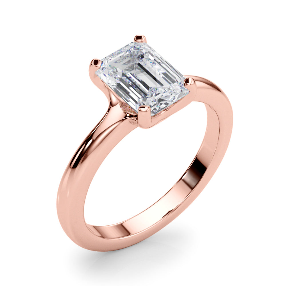 Emerald Cut Solitaire Engagement Ring