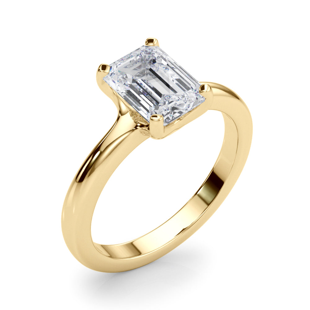 Emerald Cut Solitaire Engagement Ring