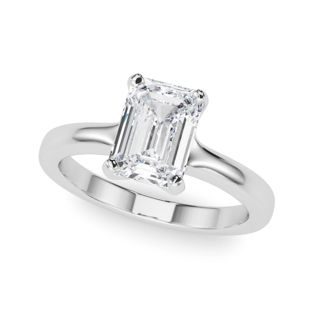 Emerald Cut Solitaire Engagement Ring
