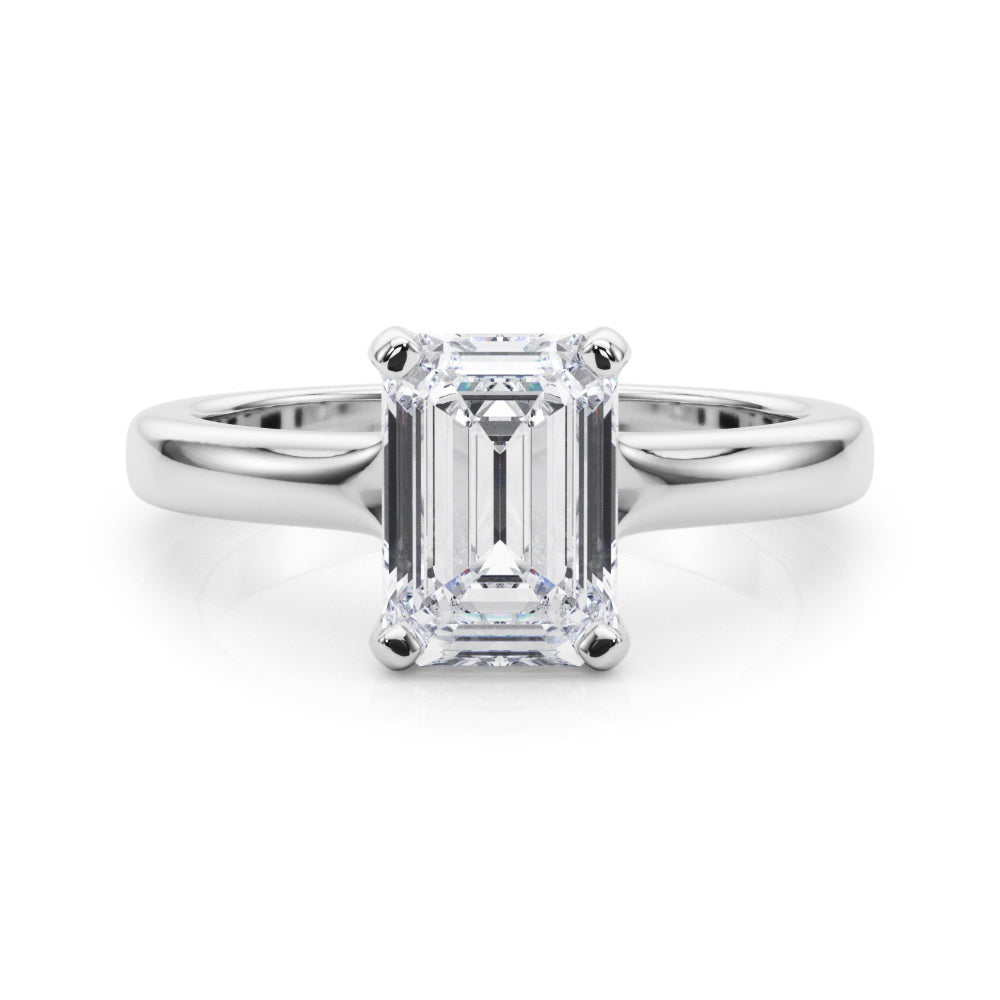 Emerald Cut Solitaire Engagement Ring