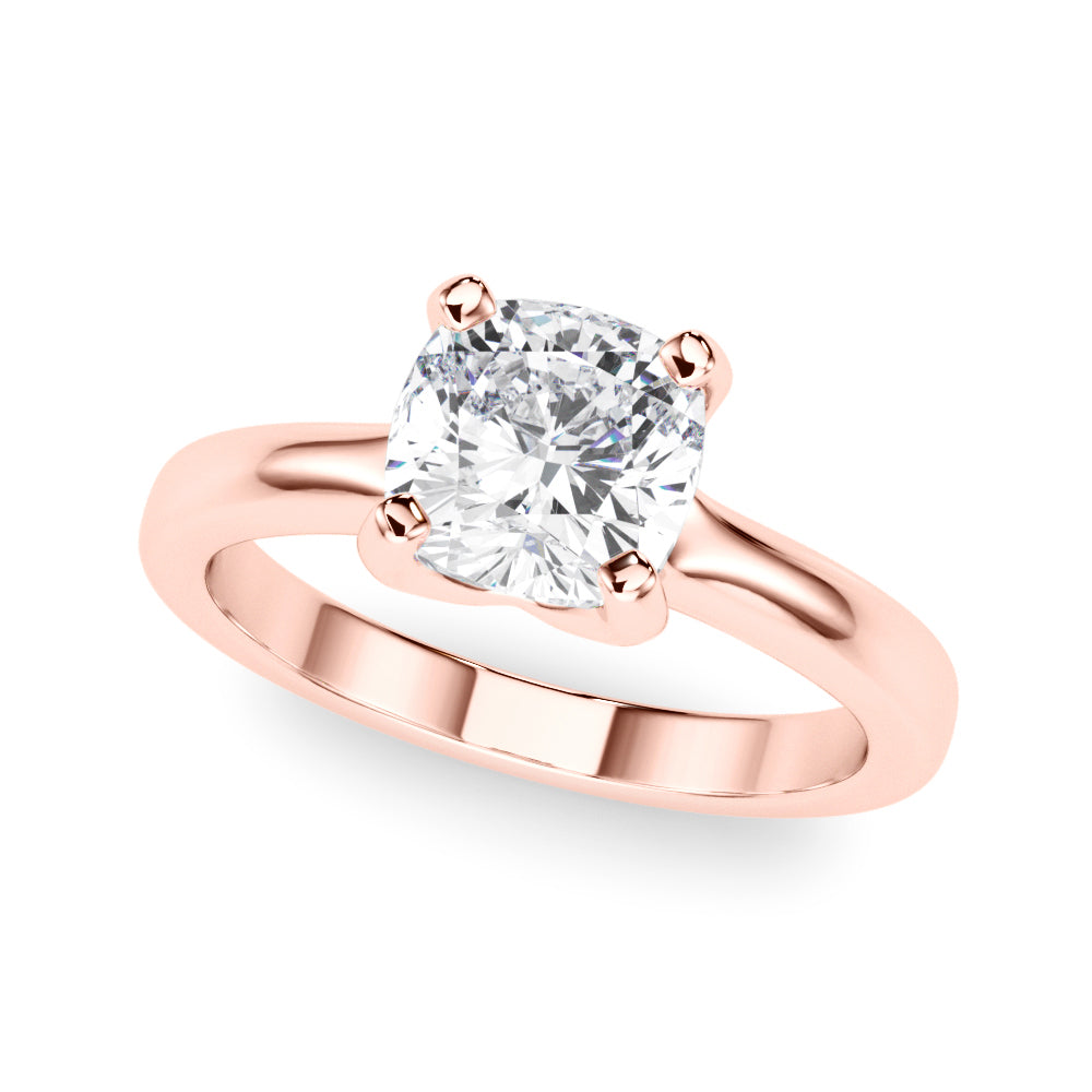Cushion Double Prong Engagement Ring