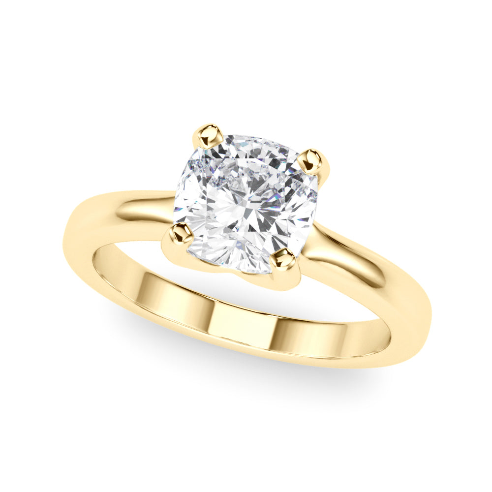 Cushion Double Prong Engagement Ring