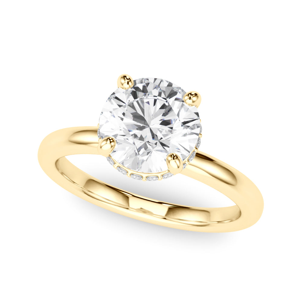 Round Center PS & Round Sides Diamond Engagement Ring · 1.21 ct tw