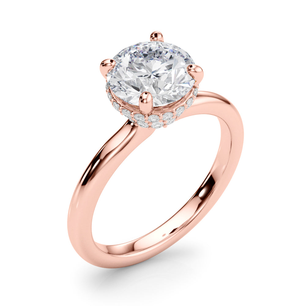 Round Center PS & Round Sides Diamond Engagement Ring · 3.27 ct tw