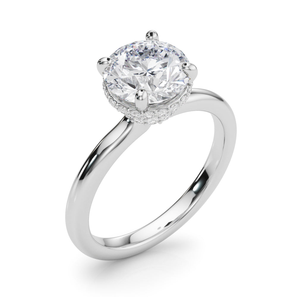 Round Center PS & Round Sides Diamond Engagement Ring · 2.24 ct tw
