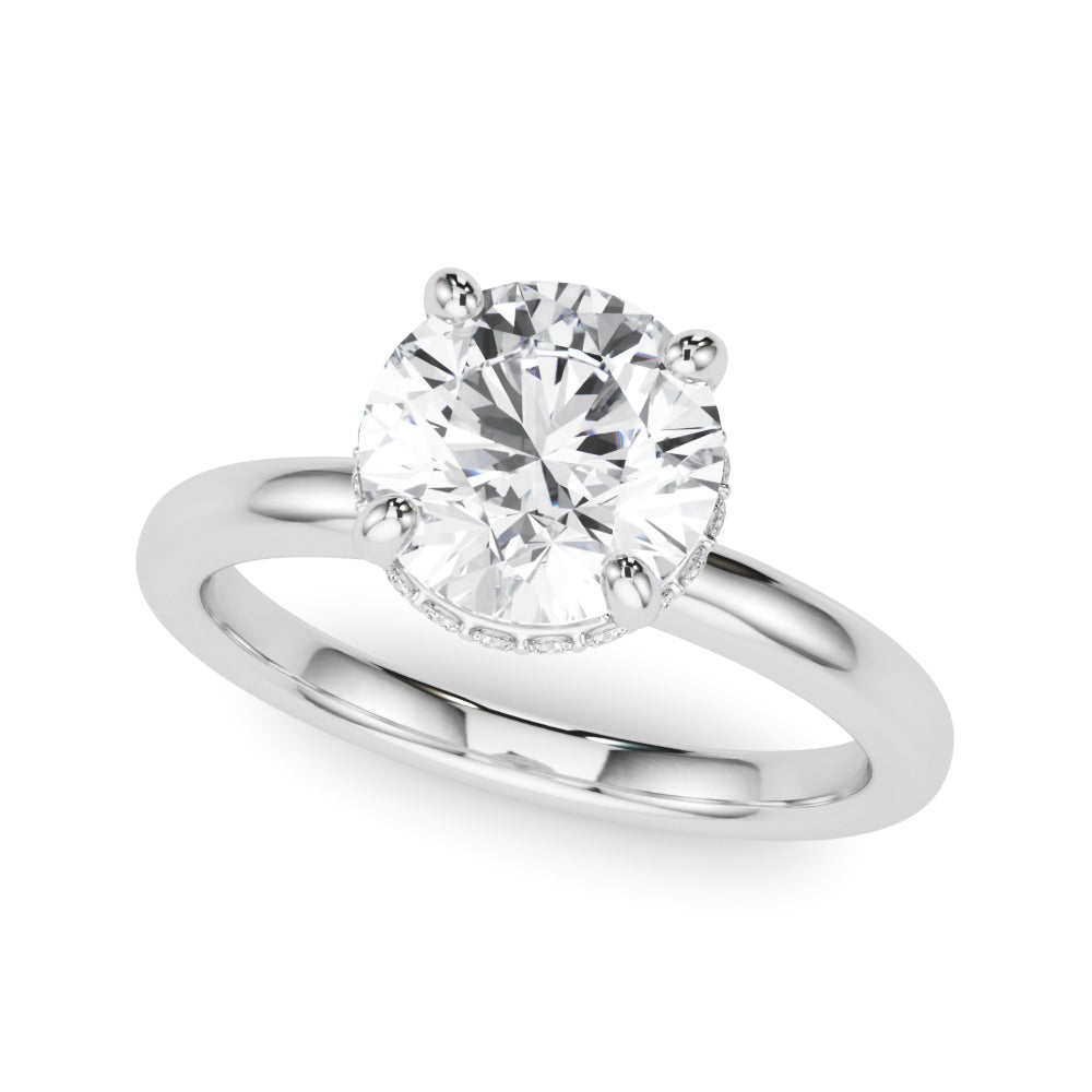 Round Center PS & Round Sides Diamond Engagement Ring · 1.21 ct tw