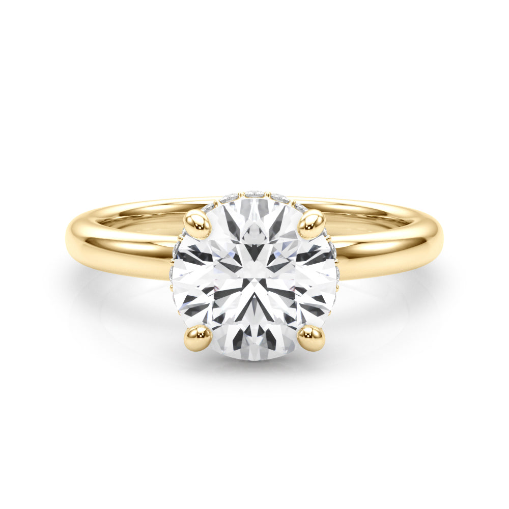 Round Center PS & Round Sides Diamond Engagement Ring · 2.77 ct tw