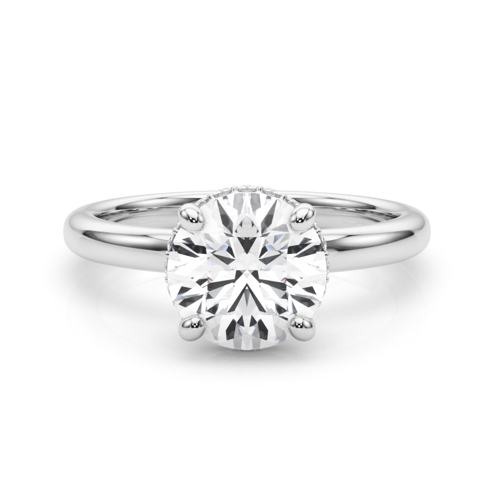Round Center PS & Round Sides Diamond Engagement Ring · 1.21 ct tw