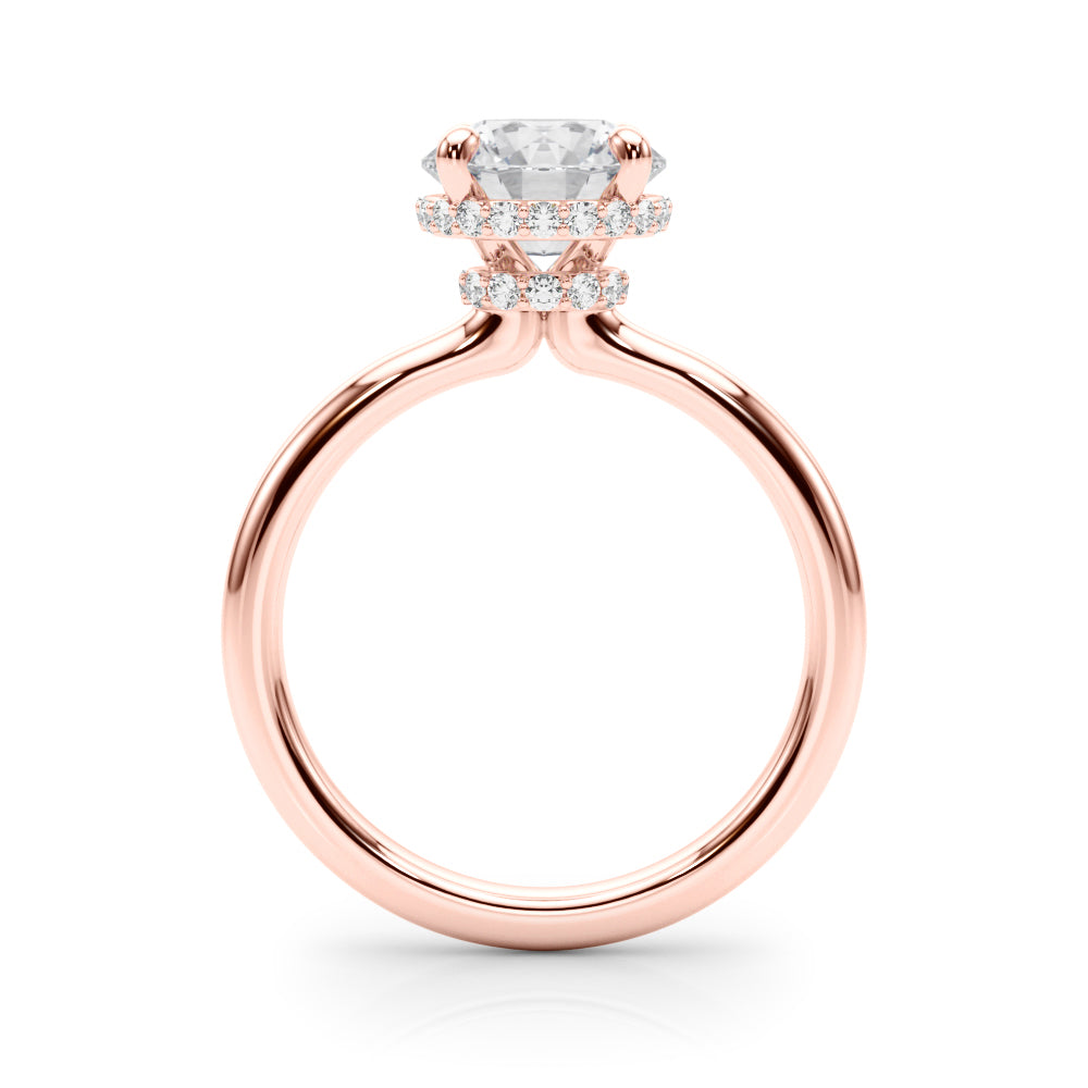 Round Center PS & Round Sides Diamond Engagement Ring · 0.49 ct tw