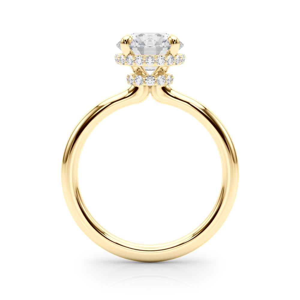 Round Center PS & Round Sides Diamond Engagement Ring · 0.68 ct tw