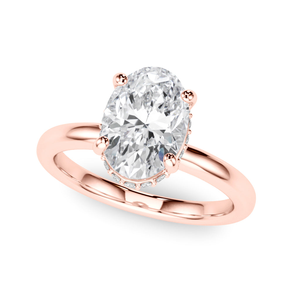 Oval Hidden Halo Center Diamond Engagement Ring · 0.29 ct tw