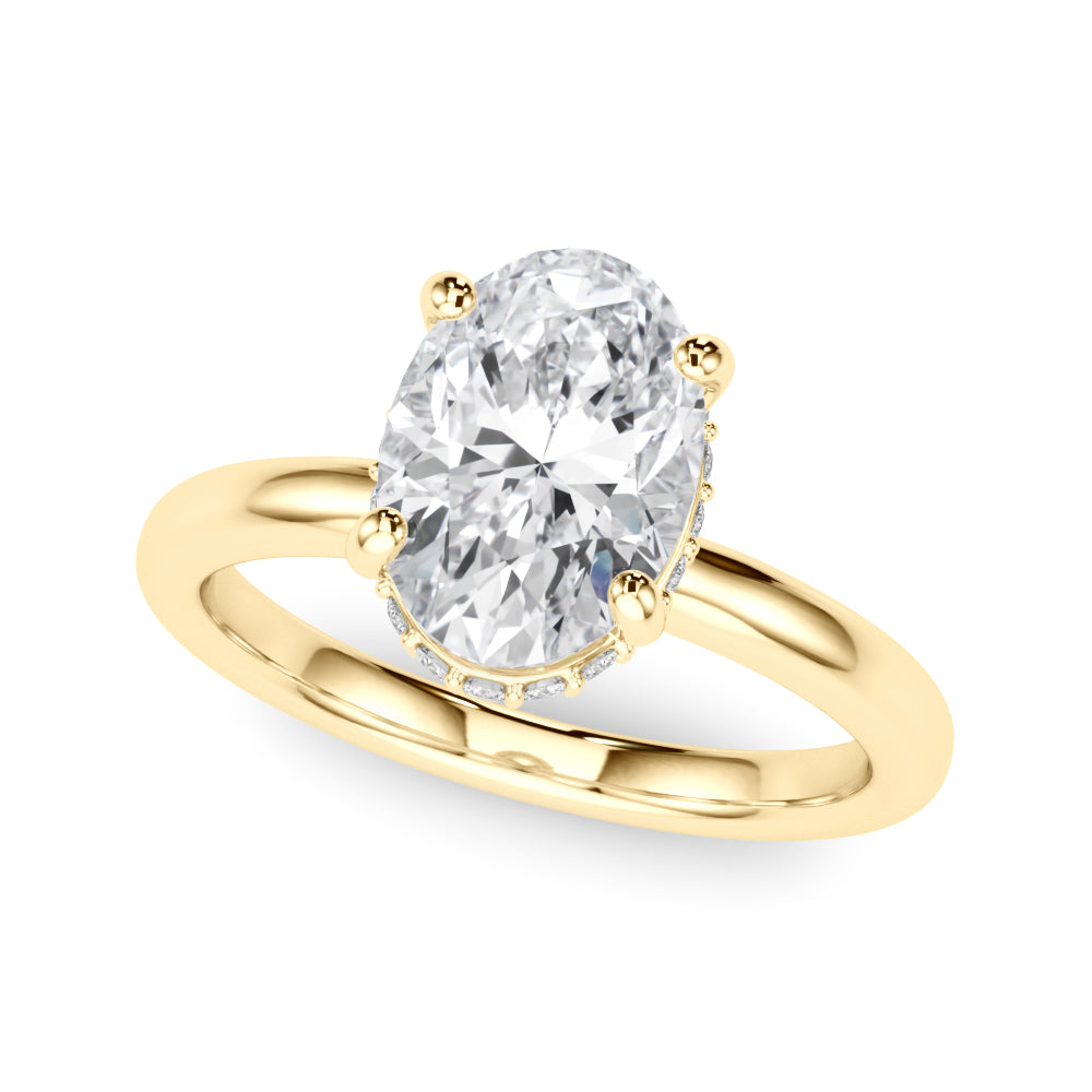 Oval Hidden Halo Center Diamond Engagement Ring · 0.29 ct tw