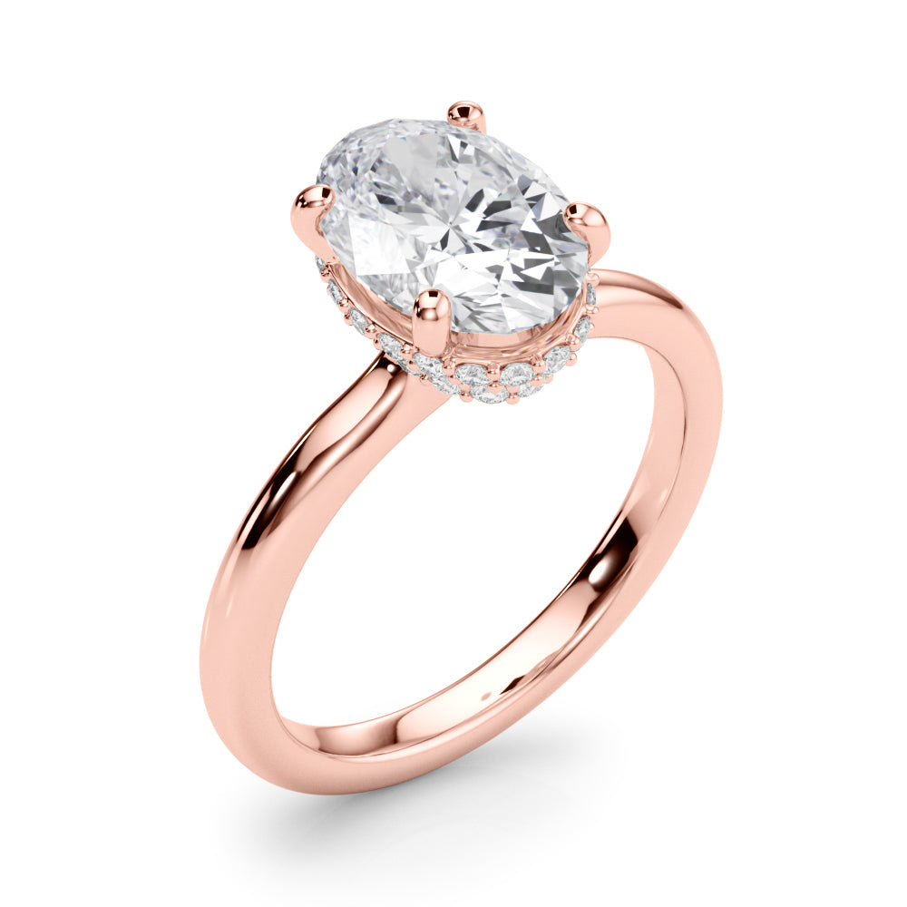 Oval Hidden Halo Center Diamond Engagement Ring · 1.15 ct tw