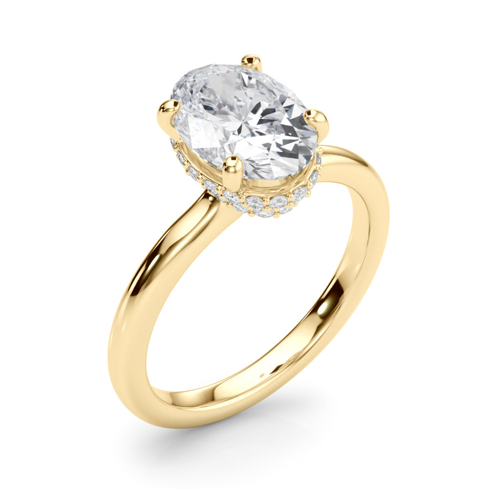 Oval Hidden Halo Center Diamond Engagement Ring · 2.22 ct tw