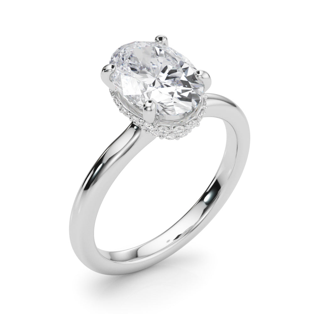 Oval Hidden Halo Center Diamond Engagement Ring · 2.22 ct tw