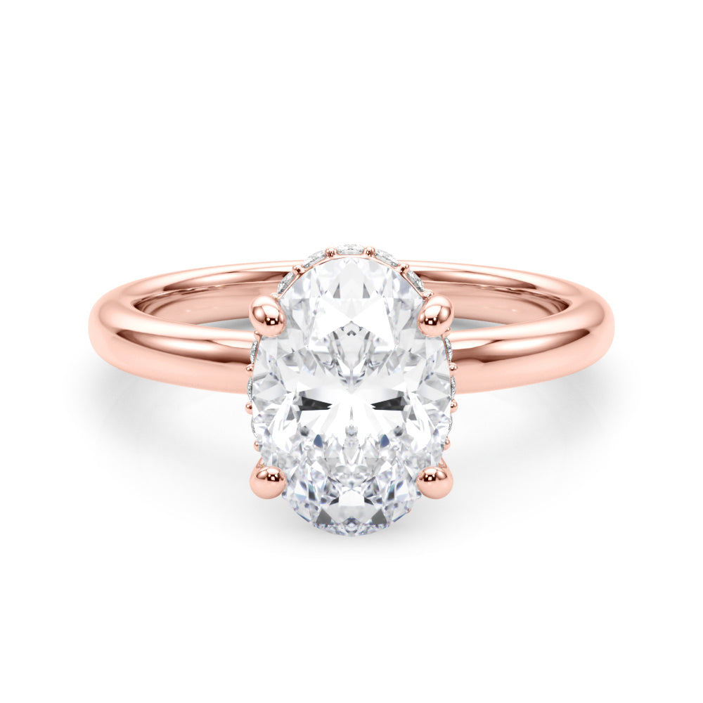 Oval Hidden Halo Center Diamond Engagement Ring · 2.22 ct tw
