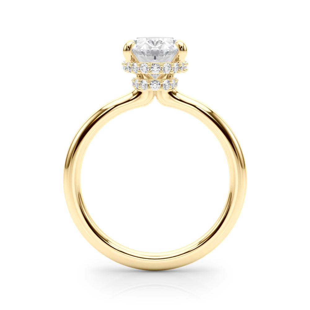 Oval Hidden Halo Center Diamond Engagement Ring · 0.26 ct tw
