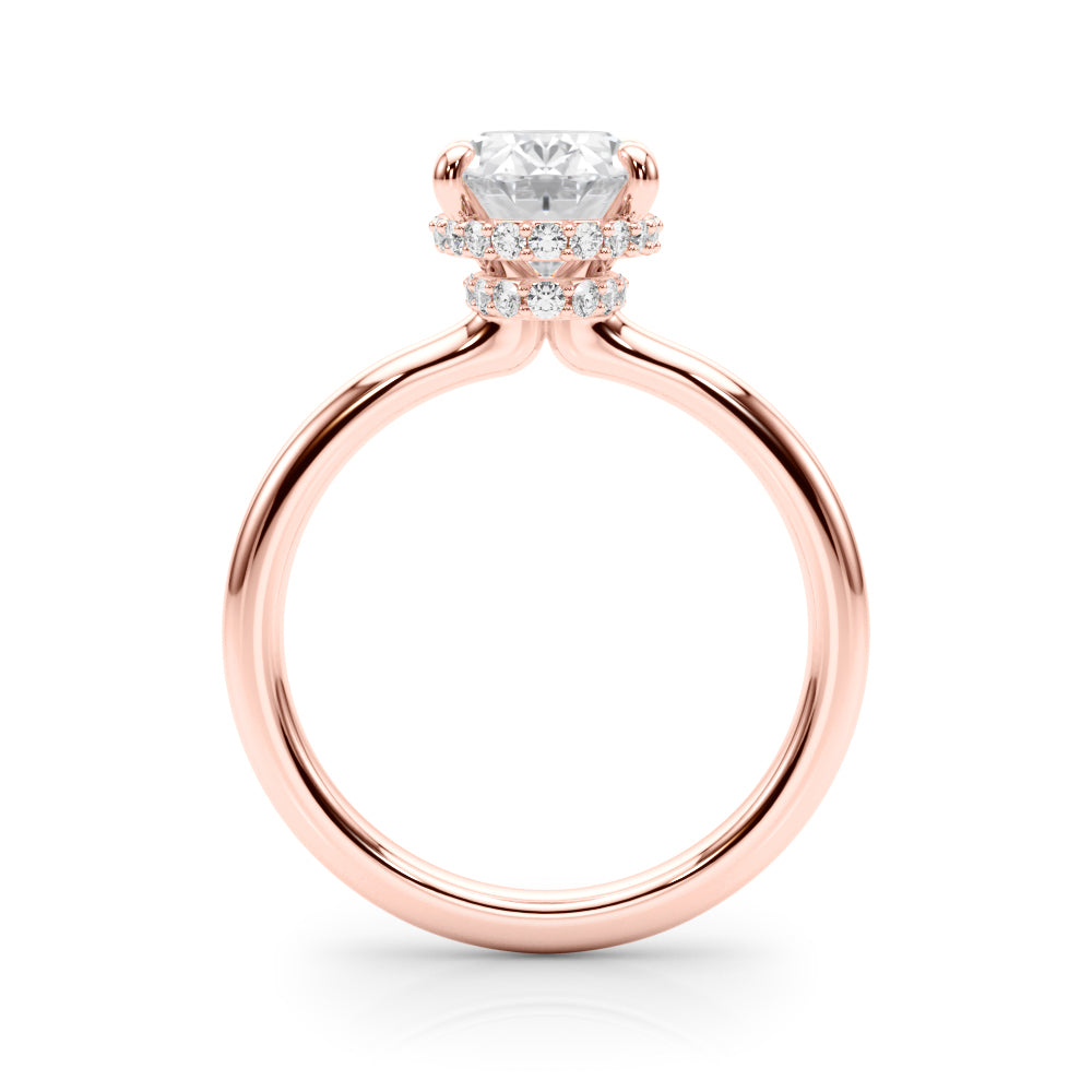 Oval Hidden Halo Center Diamond Engagement Ring · 0.29 ct tw