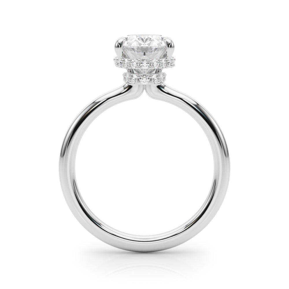 Oval Hidden Halo Center Diamond Engagement Ring · 0.29 ct tw