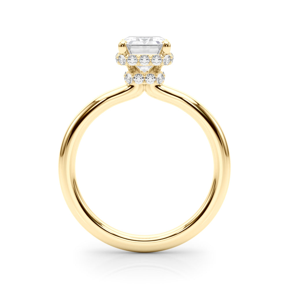 Emerald Cut Halo Diamond Engagement Ring · 0.21 ct tw