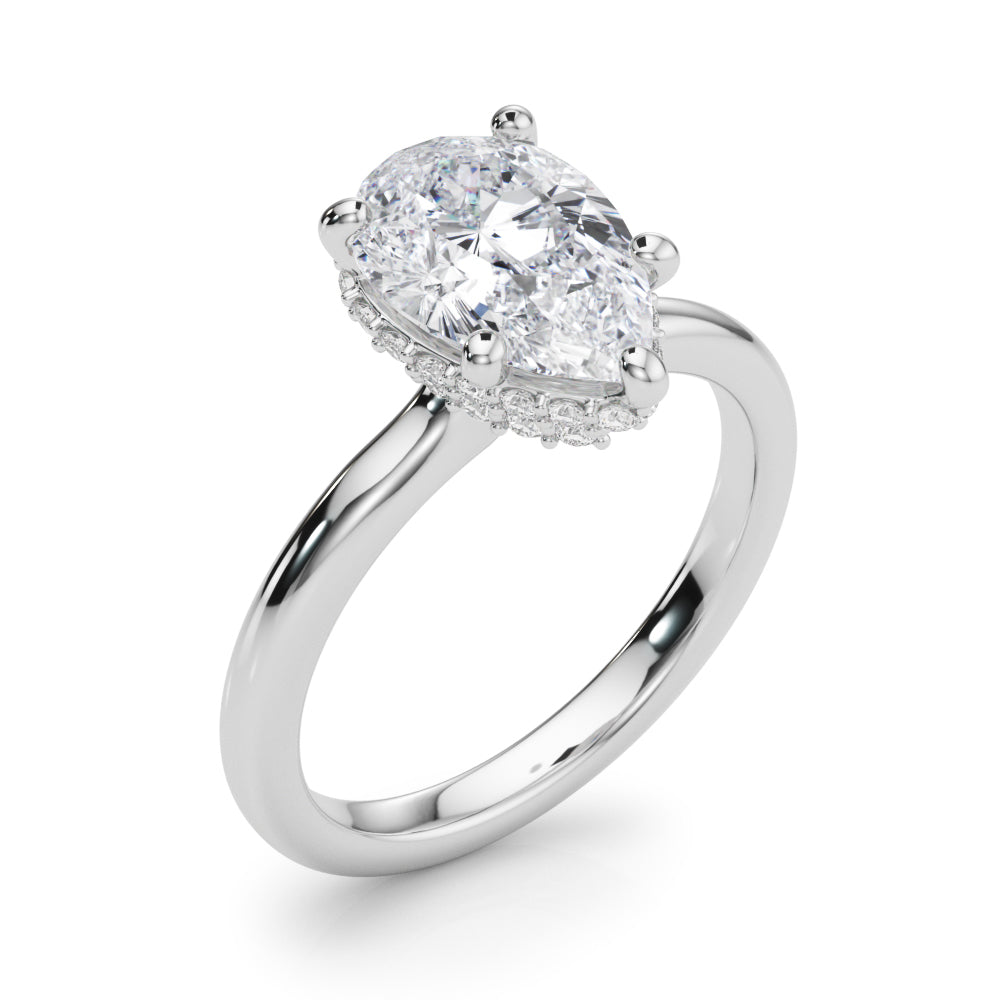 Pear Halo Diamond Engagement Ring · 0.20 ct tw