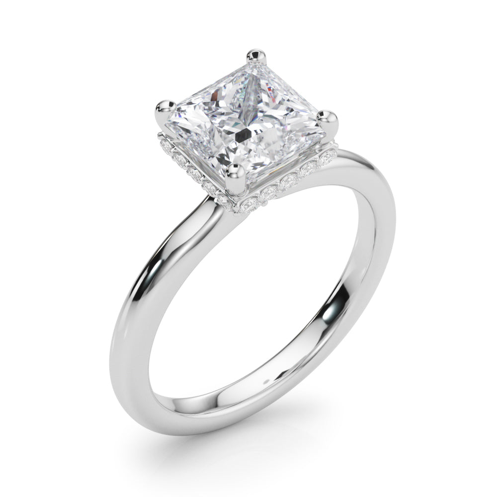 Square Hidden Halo Princess Cut Diamond Engagement Ring · 2.27 ct tw
