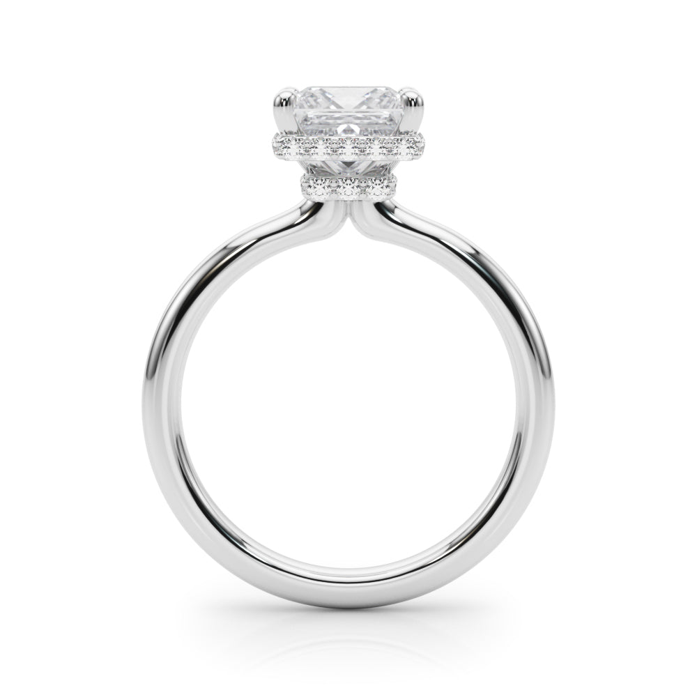 Square Hidden Halo Princess Cut Diamond Engagement Ring · 1.74 ct tw