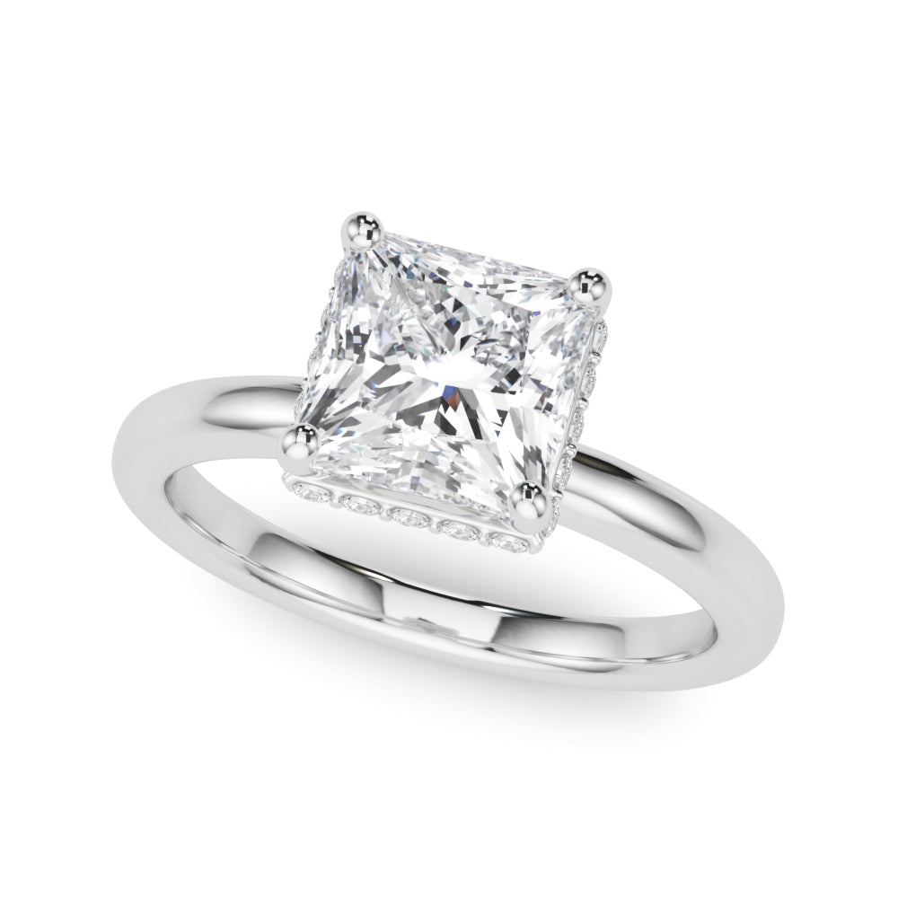 Square Hidden Halo Princess Cut Diamond Engagement Ring · 2.04 ct tw