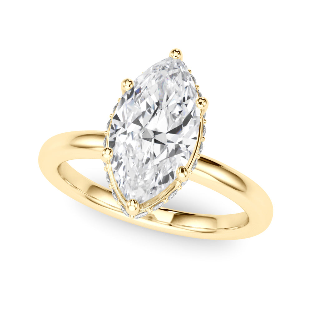 Marquise Halo Diamond Engagement Ring · 1.24 ct tw