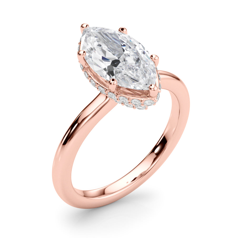 Marquise Halo Diamond Engagement Ring · 1.24 ct tw