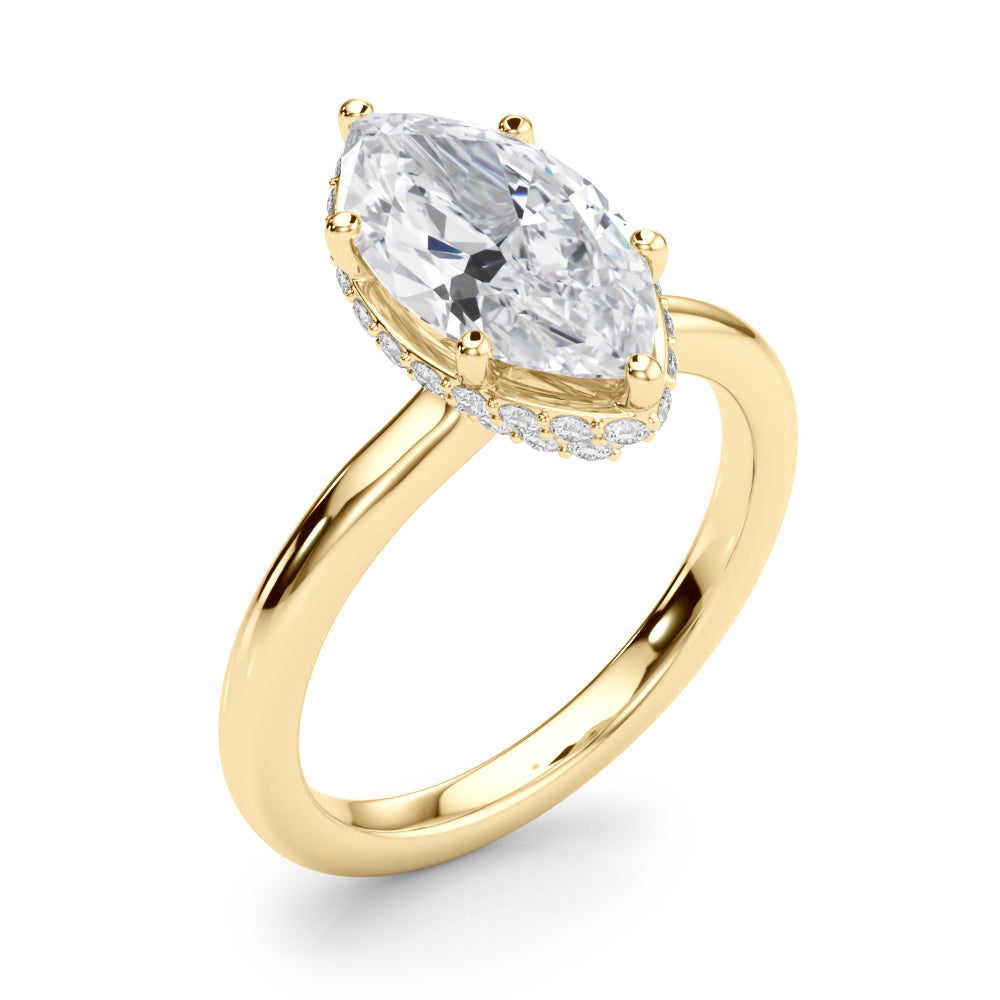 Marquise Halo Diamond Engagement Ring · 0.49 ct tw