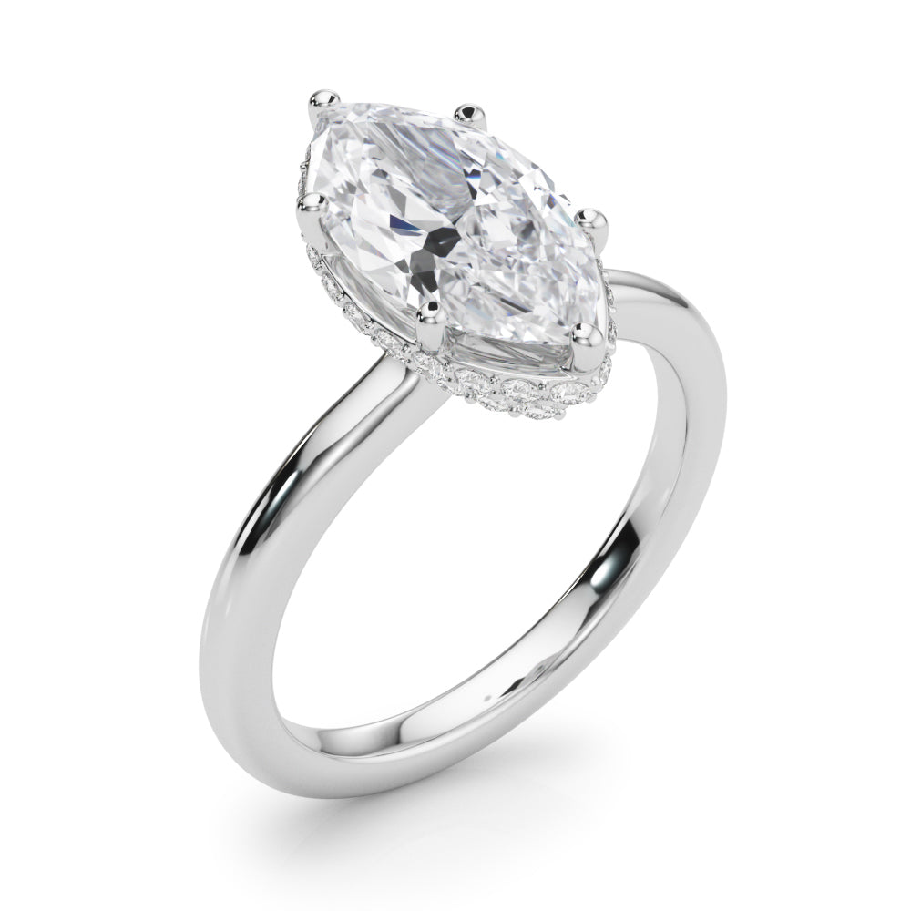 Marquise Halo Diamond Engagement Ring · 1.24 ct tw