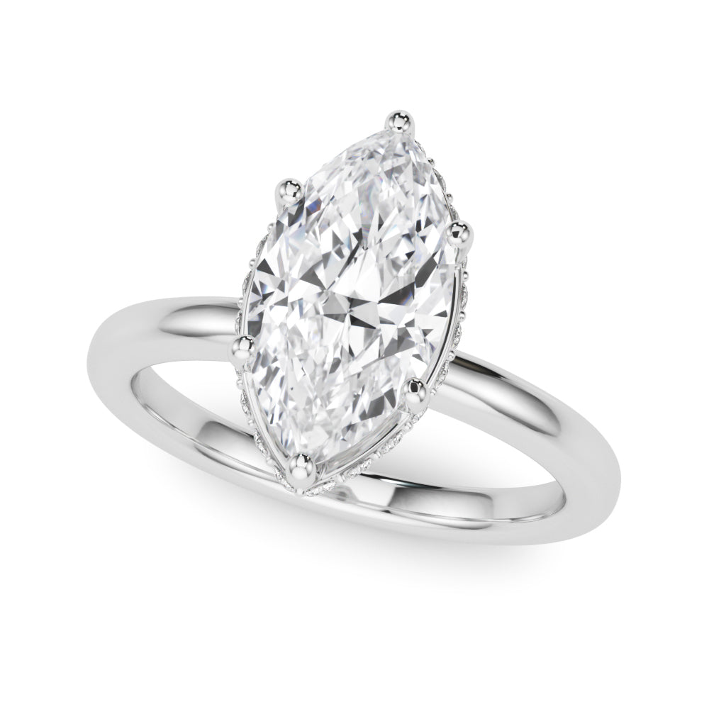 Marquise Halo Diamond Engagement Ring · 1.24 ct tw