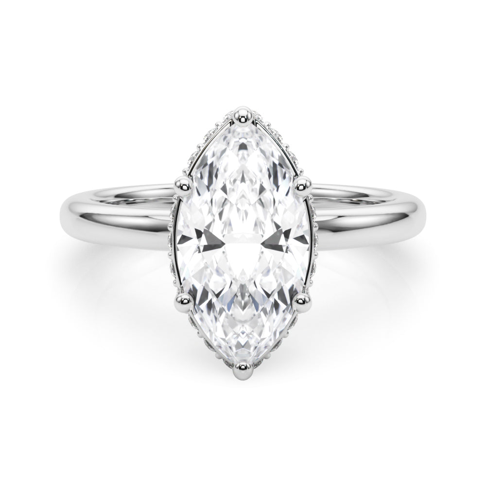 Marquise Halo Diamond Engagement Ring · 1.24 ct tw