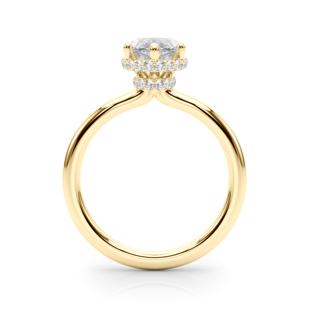 Marquise Halo Diamond Engagement Ring · 0.49 ct tw